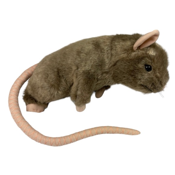 Wizarding World of Harry Potter Scabbers Large Plush Rat Velcro Hands 12” Noble - Picture 15 of 15